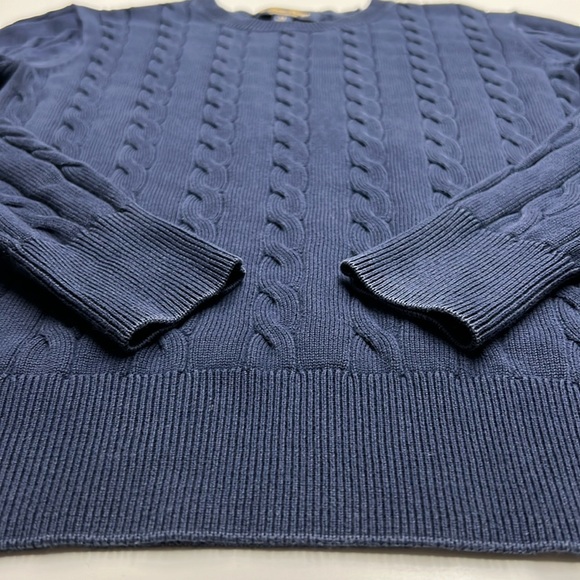 ✨ BROOKS BROTHERS ✨ Supima Cotton Cable Crewneck Sweater. - Picture 9 of 15